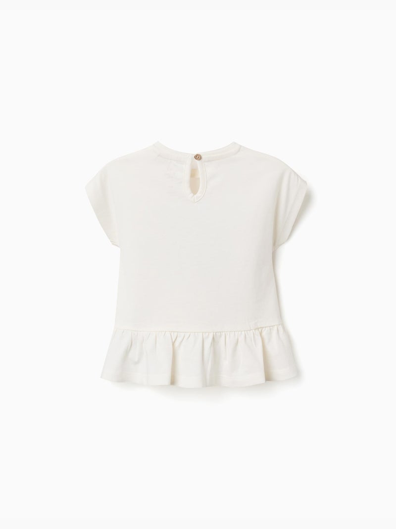 T-shirt en coton avec imprimé Baby Stitch Beige clair - Kiabi
