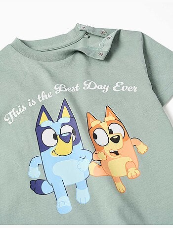 T-shirt en coton avec imprimé Bluey et Bingo