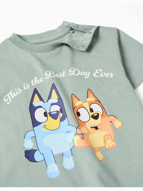 T-shirt en coton avec imprimé Bluey et Bingo - Kiabi