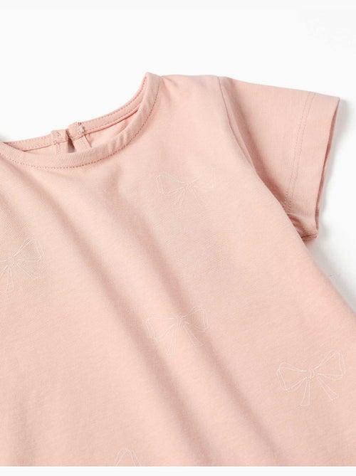 T-shirt en coton avec imprimé et ourlet à volants - Kiabi T-shirt en coton avec imprimé et ourlet à volants - Kiabi