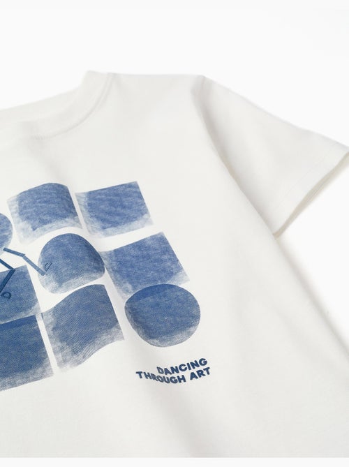 T-shirt en coton avec imprimé formes - Kiabi