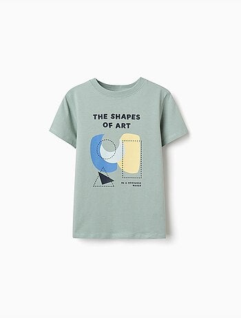 T-shirt en coton avec imprimé formes