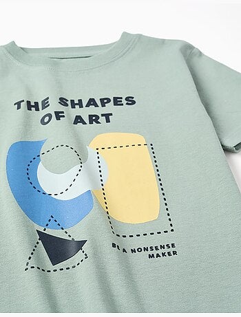 T-shirt en coton avec imprimé formes