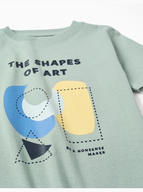 T-shirt en coton avec imprimé formes - Kiabi