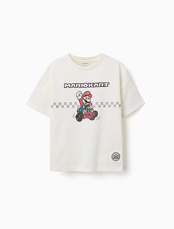T-shirt en coton avec imprimé Mario Kart