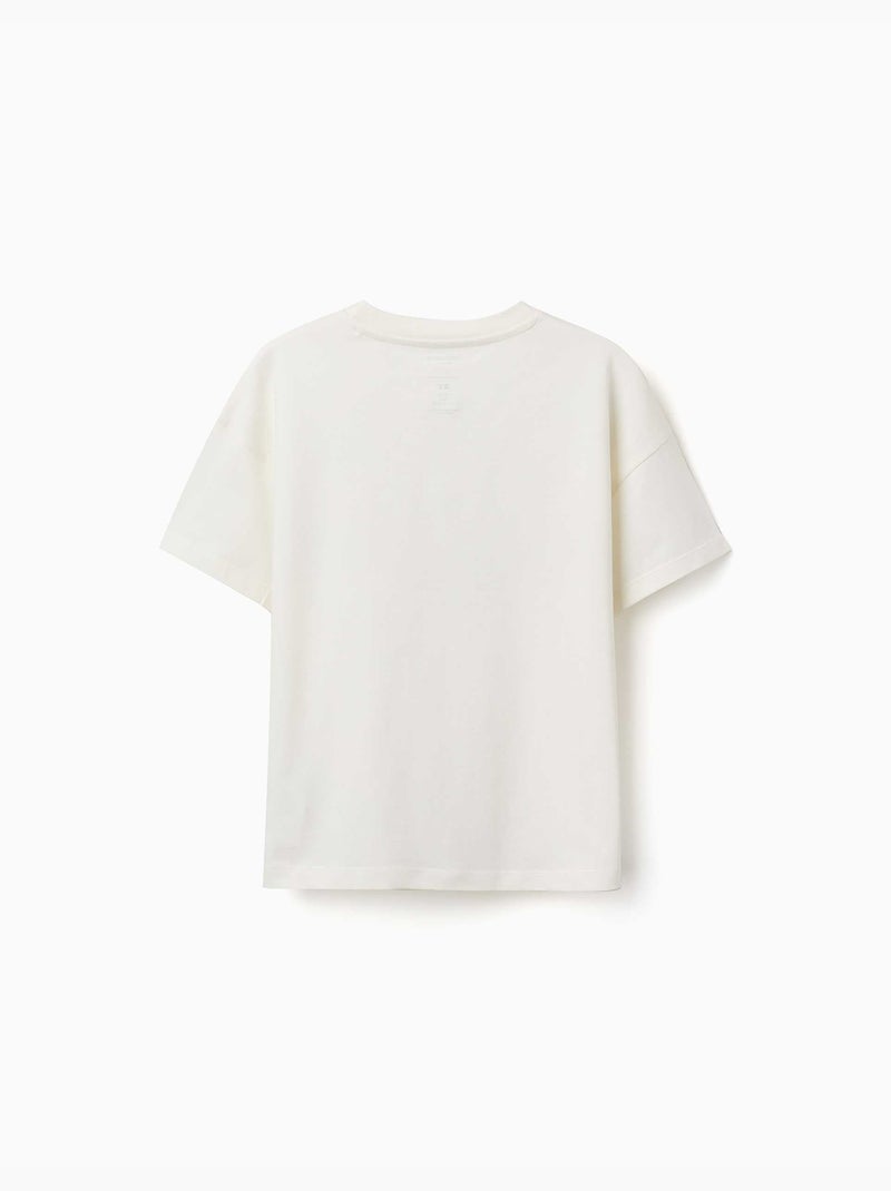 T-shirt en coton avec imprimé Mario Kart Blanc - Kiabi
