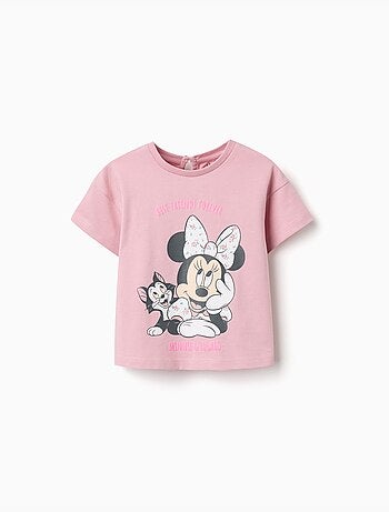 T-shirt en coton avec imprimé minnie & figaro
