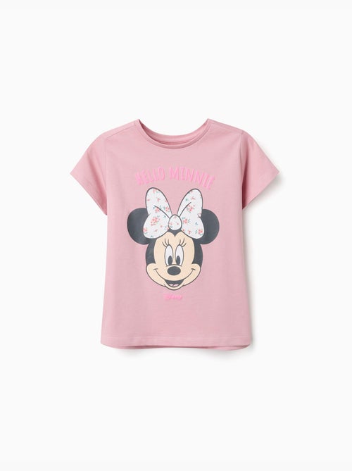 T-shirt en coton avec imprimé Minnie - Kiabi