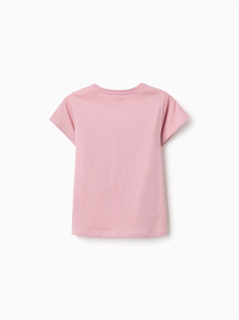 T-shirt en coton avec imprimé Minnie Rose clair - Kiabi