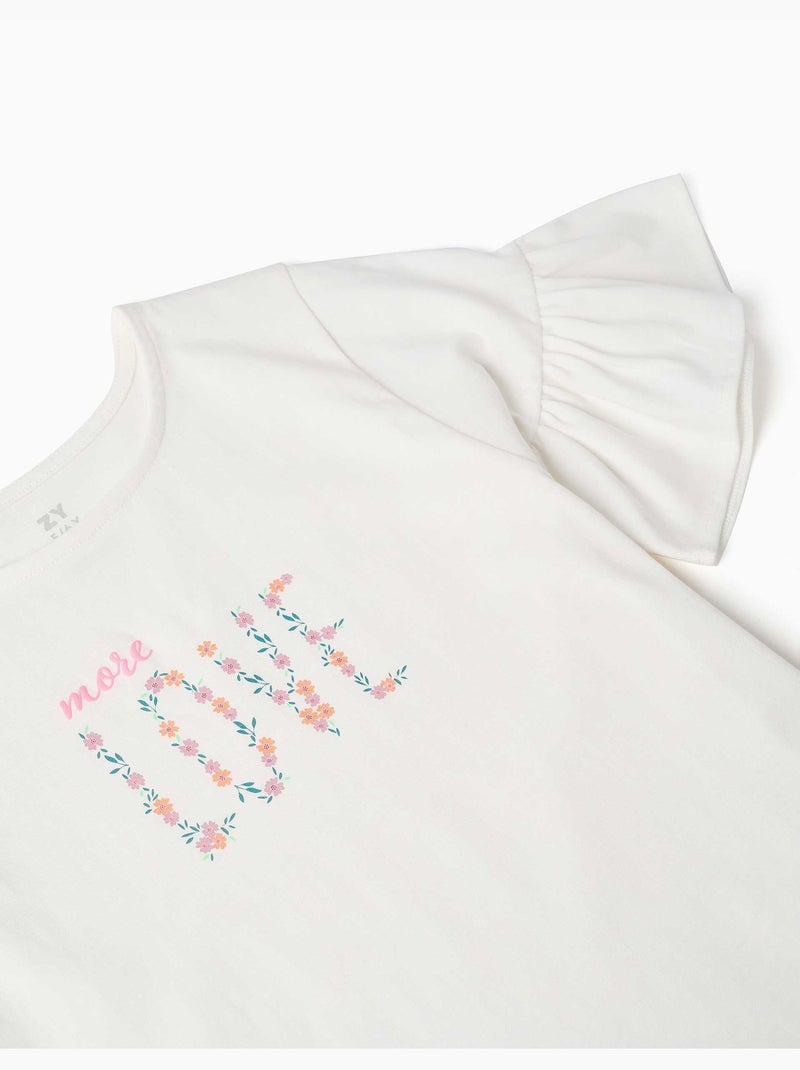 T-shirt en coton avec imprimé More Love Beige clair - Kiabi