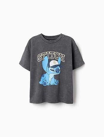 T-shirt en coton avec imprimé Stitch