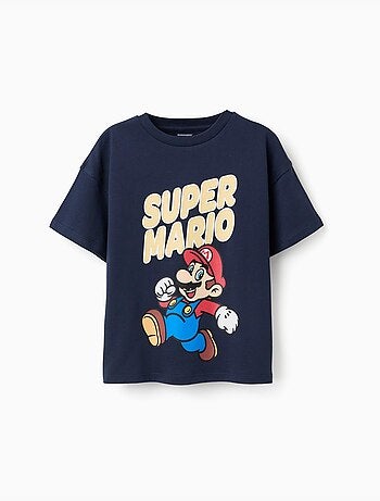 T-shirt en coton avec imprimé Super Mario