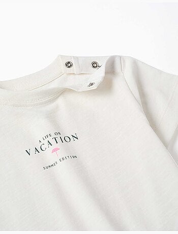 T-shirt en coton avec imprimé Vacation