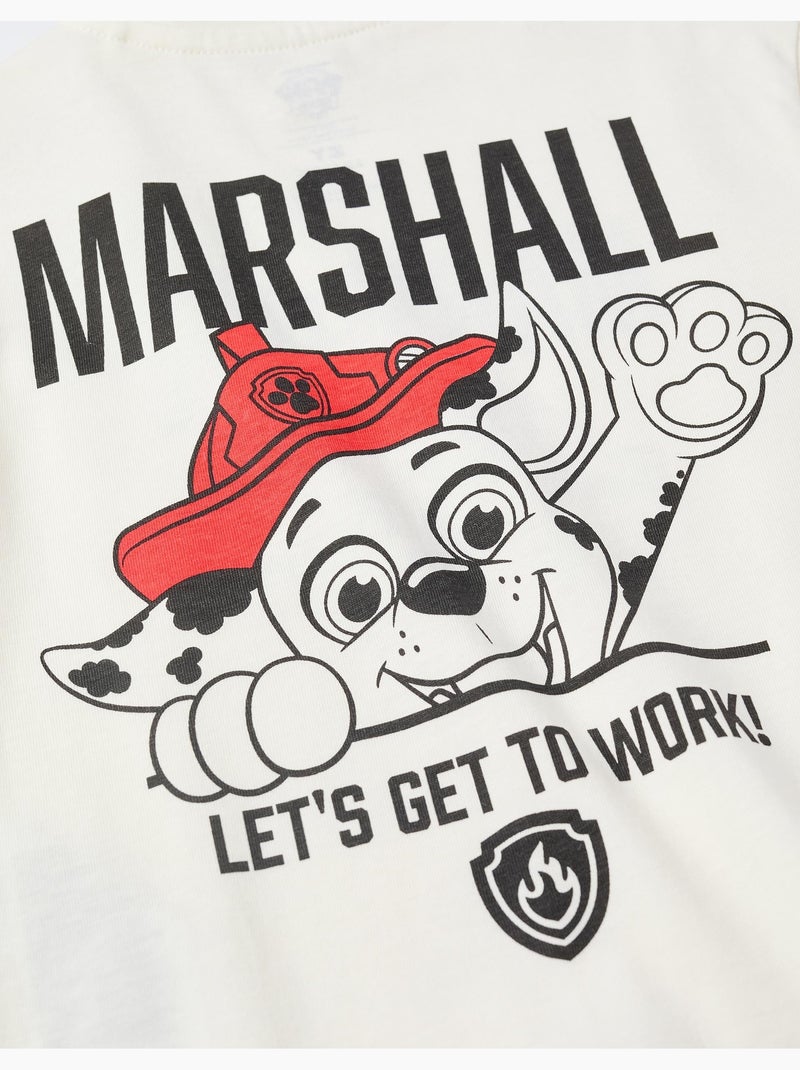 T-shirt en coton avec imprimés Marshall Blanc - Kiabi