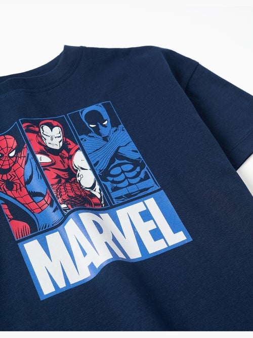 T-shirt en coton avec imprimés Marvel - Kiabi
