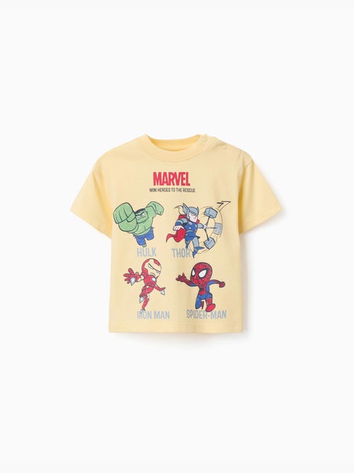 T-shirt en coton avec imprimés Marvel Heroes - Kiabi