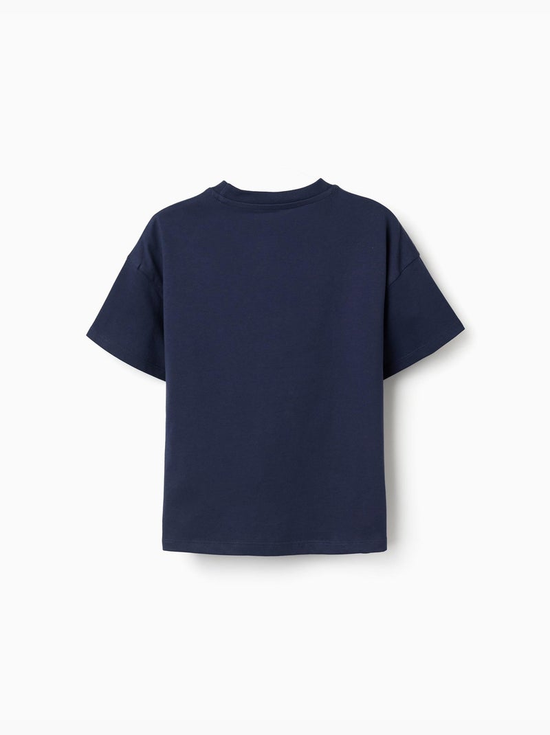 T-shirt en coton avec imprimés Minecraft Bleu foncé - Kiabi