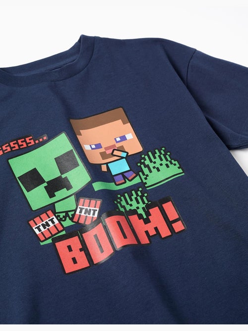 T-shirt en coton avec imprimés Minecraft - Kiabi