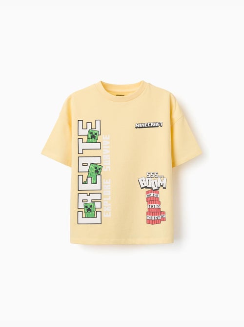 T-shirt en coton avec imprimés Minecraft - Kiabi
