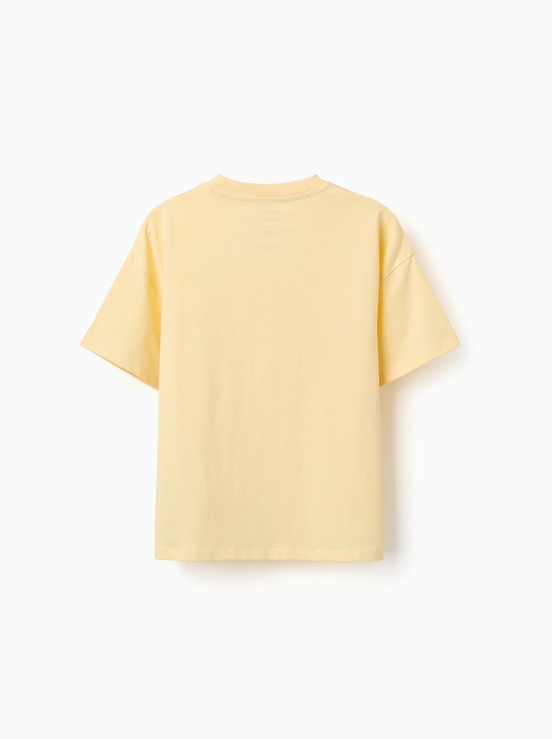 T-shirt en coton avec imprimés Minecraft Jaune - Kiabi