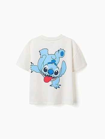 T-shirt en coton avec imprimés Stitch