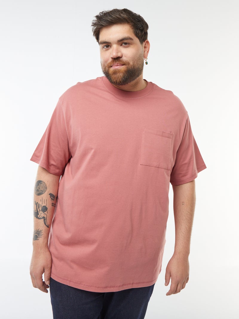 T-shirt en coton confort fit ROSE - Kiabi