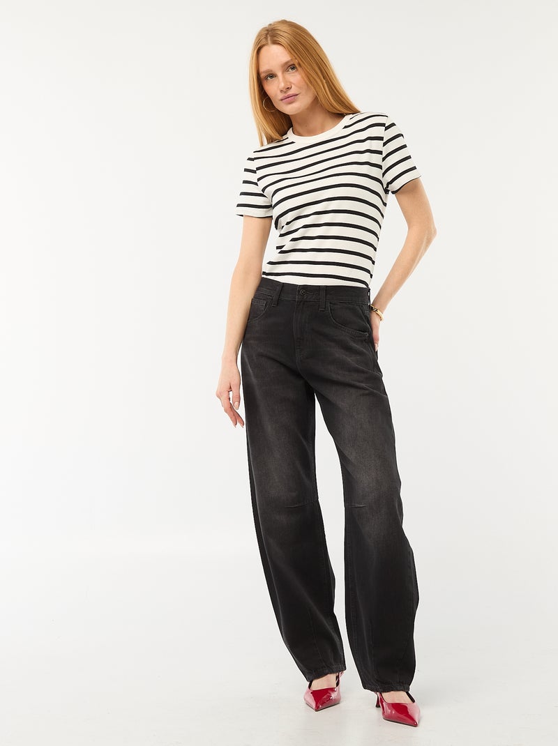 T-shirt en coton épais Bleu - Kiabi