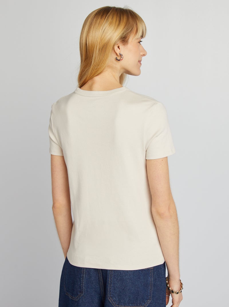 T-shirt en coton épais Gris - Kiabi