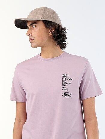 T-shirt en coton à col rond homme avec imprimé