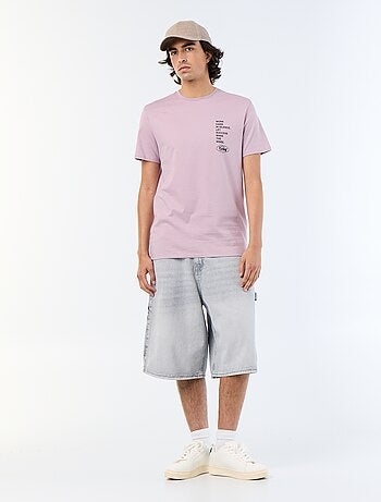 T-shirt en coton à col rond homme avec imprimé