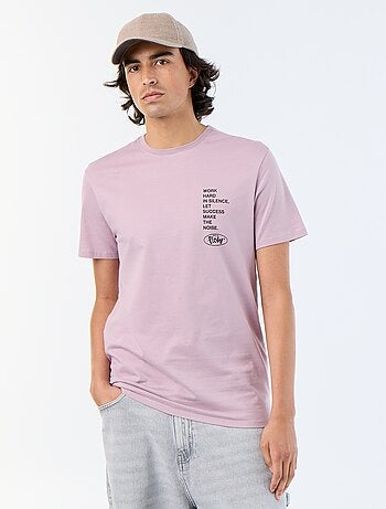 T-shirt en coton à col rond homme avec imprimé