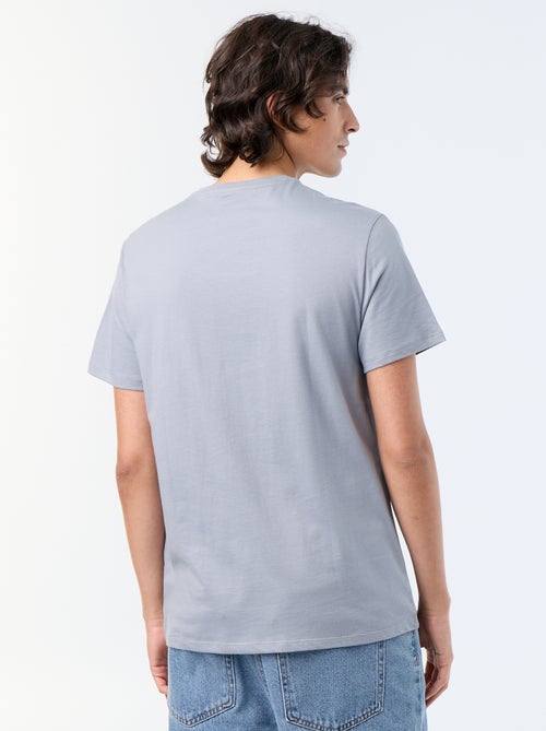 T-shirt en coton imprimé pour homme à col rond - Kiabi