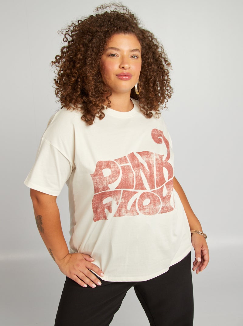 T-shirt en coton 'Pink Floyd' Blanc - Kiabi