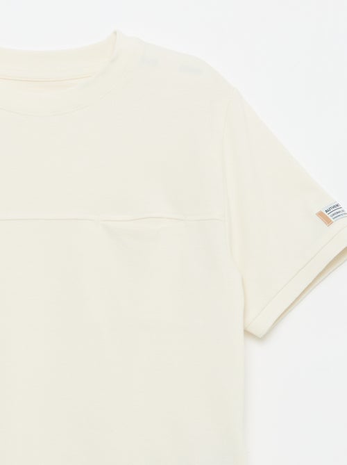 T-shirt en coton piqué à manches courtes - Kiabi