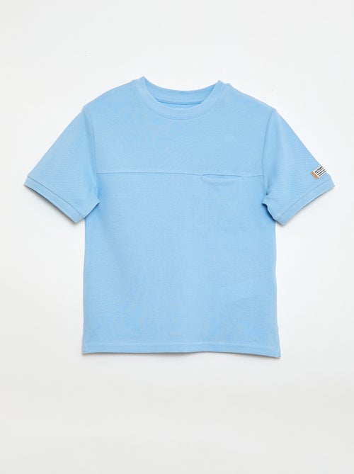 T-shirt en coton piqué à manches courtes - Kiabi