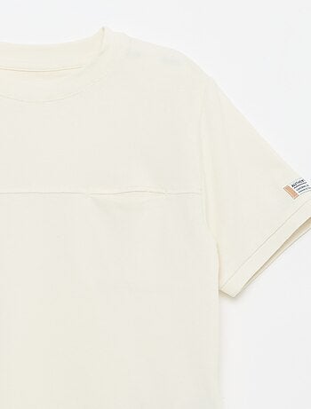 T-shirt en coton piqué à manches courtes