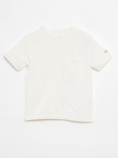 T-shirt en coton piqué - Kiabi