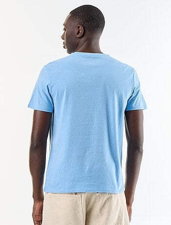 T-shirt en coton pour homme à col rond avec motif
