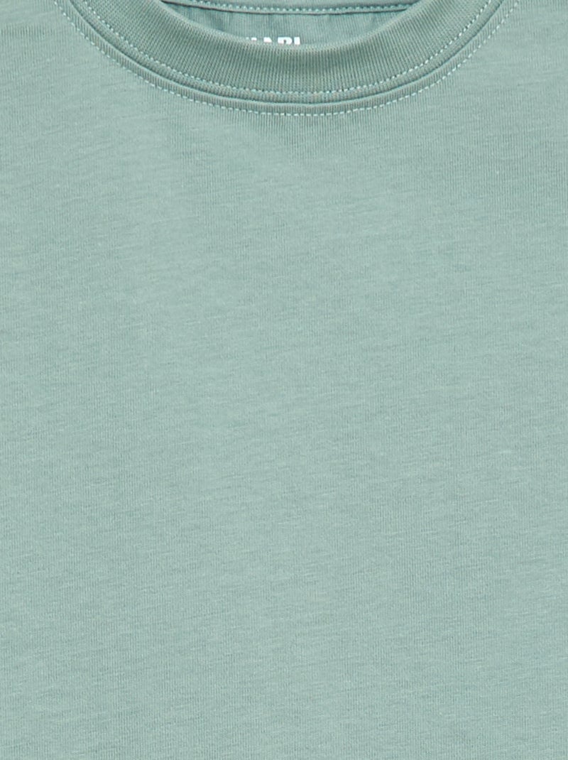 T-shirt en coton premium Bleu - Kiabi