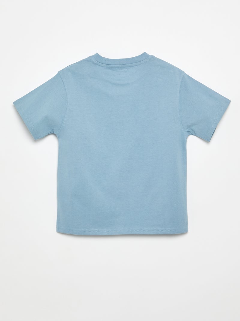 T-shirt en coton premium Bleu - Kiabi