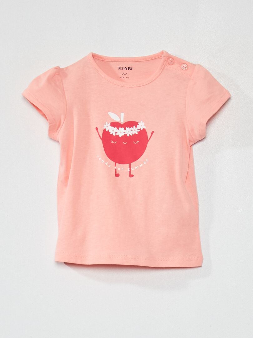 T-shirt en coton ROSE - Kiabi