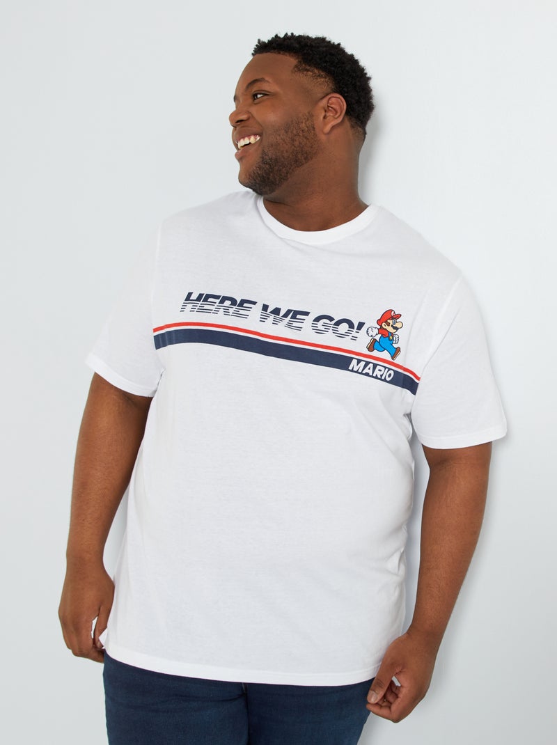 T-shirt en coton 'Super Mario' blanc - Kiabi