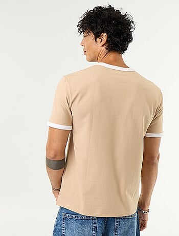 T-shirt en coton uni à col rond homme