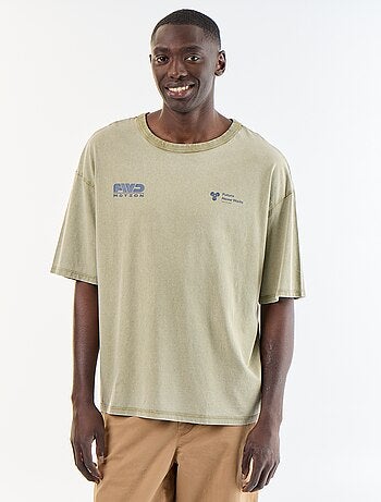 T-shirt en coton à col rond pour homme