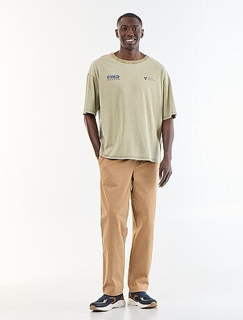 T-shirt en coton à col rond pour homme