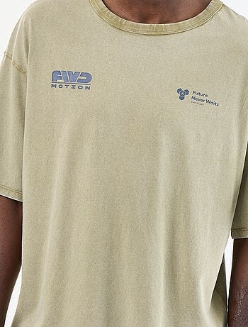 T-shirt en coton à col rond pour homme
