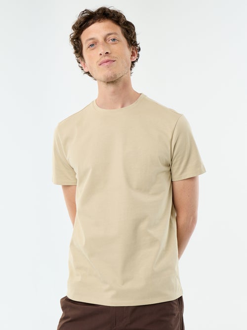 T-shirt en coton uni à col rond pour homme - Kiabi T-shirt en coton uni à col rond pour homme - Kiabi