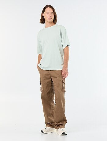 T-shirt homme en coton à col rond