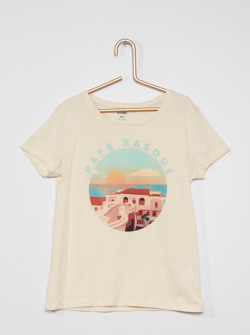 T-shirt en jersey - Mixte écru - Kiabi