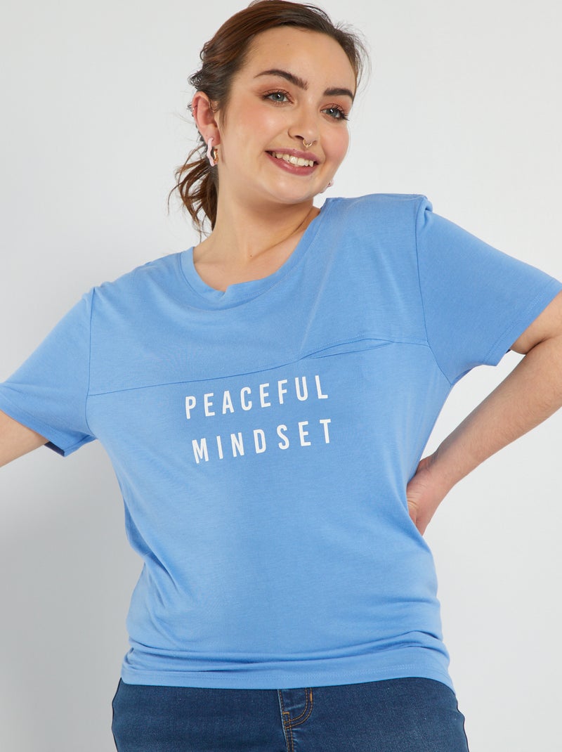 T-shirt en jersey - So Easy Bleu - Kiabi
